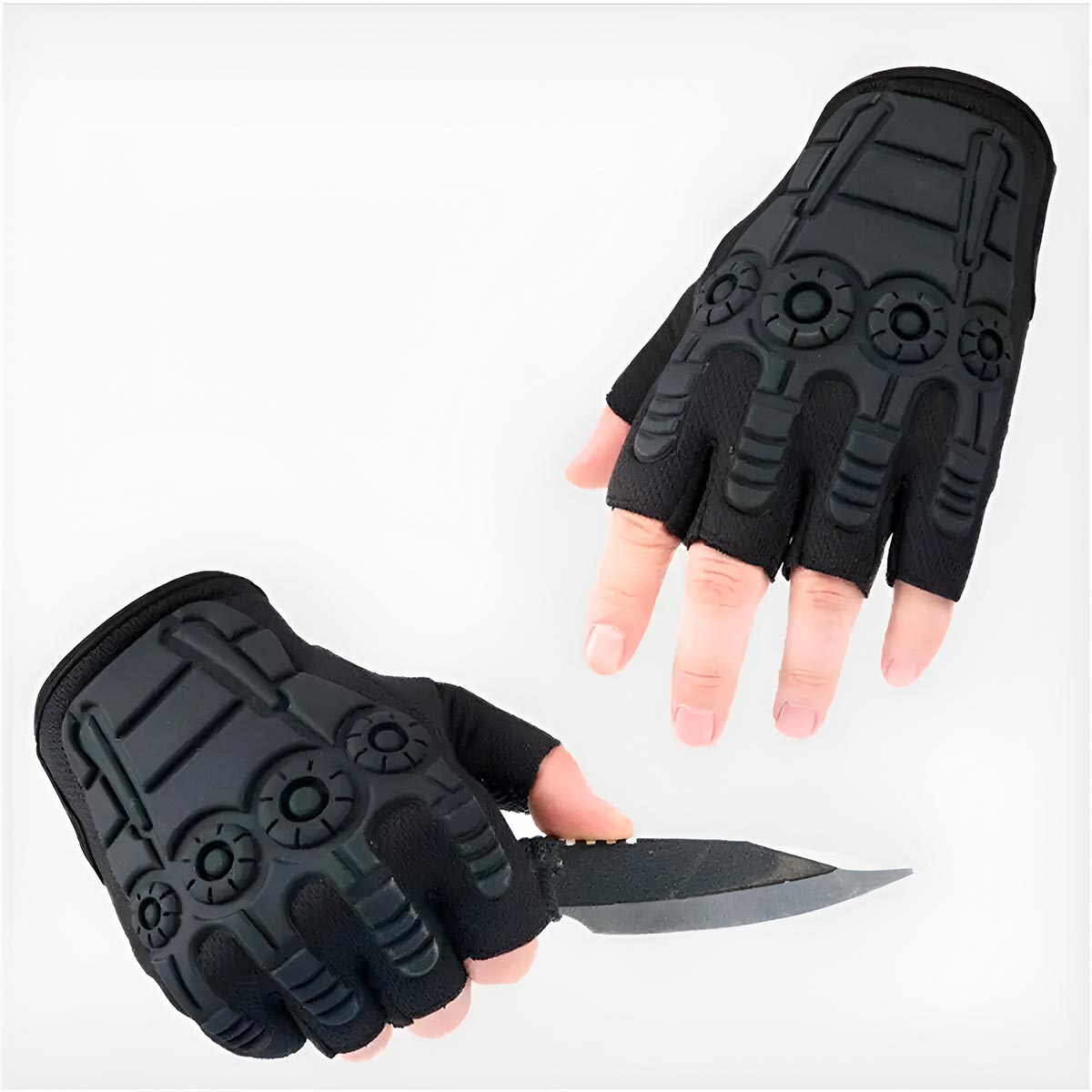 Guantes Medio Dedo Moto Tácticos Ahy02